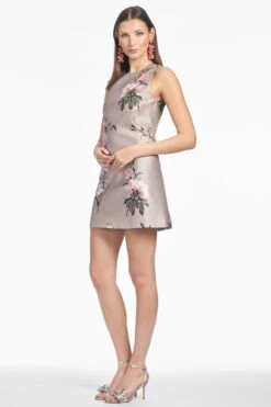 UMA DRESS - PEWTER ENGLISH ROSE 10 UMA DRESS - PEWTER ENGLISH ROSE -SACHIN & BABI Shop S253D23 251 3