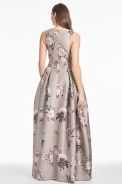 EMBELLISHED BROOKE GOWN - PEWTER ENGLISH ROSE -SACHIN & BABI Shop S253G34 251 5