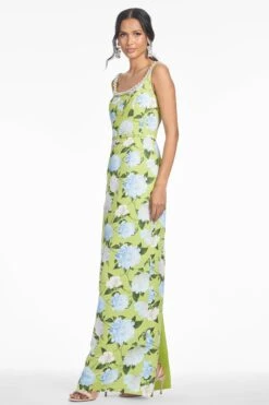 LANA GOWN - CITRINE PEONIES -SACHIN & BABI Shop S253G43 324 5