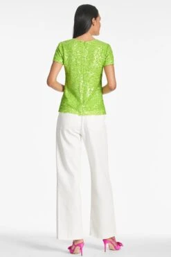 Veronica Top - Electric Lime -SACHIN & BABI Shop SARATOP GREEN BACK