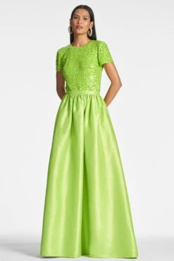 Veronica Top - Electric Lime -SACHIN & BABI Shop SARATOP SYDNEYSKIRT GREEN FRONT2