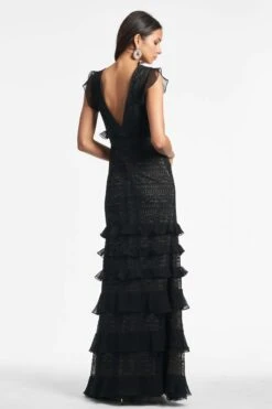 Serafina Gown - Black -SACHIN & BABI Shop SERAFINAGOWN BLACK BACK