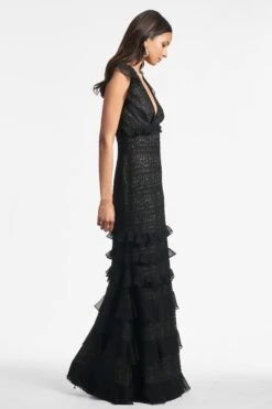 Serafina Gown - Black -SACHIN & BABI Shop SERAFINAGOWN BLACK SIDE