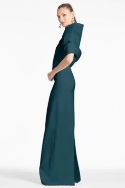 The Hug Shawl - Forest Green -SACHIN & BABI Shop SHAWL BOTTLEGREEN SIDE