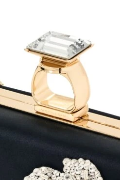 EMBROIDERED ON THE ROCKS CLUTCH - BLACK -SACHIN & BABI Shop SHOT 02 125 DETAIL