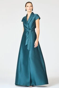 ETIENNE GOWN - FOREST GREEN -SACHIN & BABI Shop SHOT 118 025