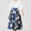 TIPPY SKIRT - NAVY NARCISSUS