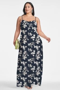 Sienna Gown - Navy Venetia Petal -SACHIN & BABI Shop SIENNAGOWN NAVYVENETIAPETALS FRONT18 71fe259b f3ab 4842 bf89 fbdd4f0938ee