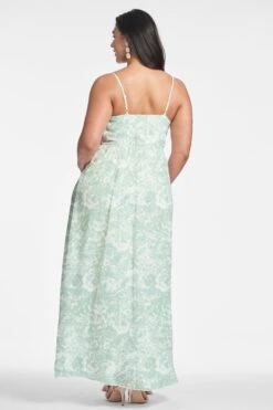 Sienna Gown - Sage Painted Floral -SACHIN & BABI Shop SIENNAGOWN SAGEPAINTEDFLORAL BACK12
