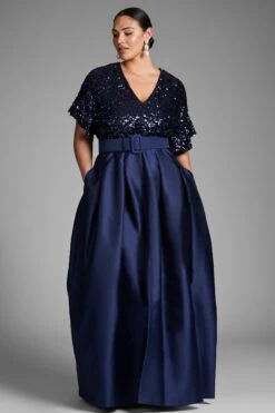 Simone Gown - Night Sky -SACHIN & BABI Shop SIMONEGOWN NIGHTSKY FRONT2
