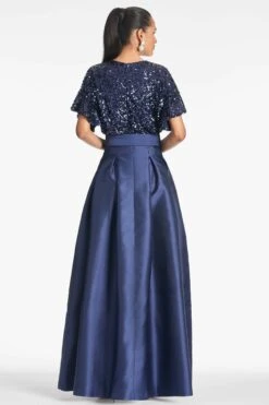 Simone Gown - Night Sky -SACHIN & BABI Shop SIMONEGOWN MIDNIGHT BACK