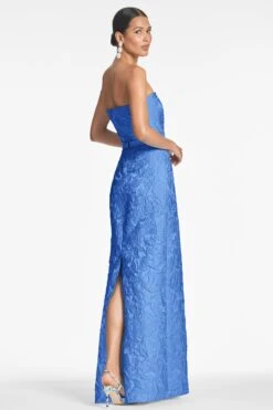 SOPHIA GOWN - MOONBEAM -SACHIN & BABI Shop SOPHIAGOWN FRENCHBLUE BACK