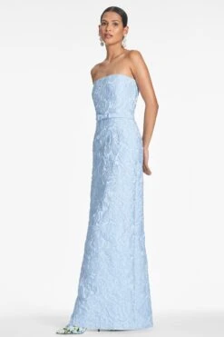 SOPHIA GOWN - ICE BLUE -SACHIN & BABI Shop SOPHIAGOWN ICEBLUE SIDE