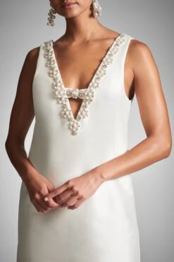 Sylvie Dress - Off White -SACHIN & BABI Shop SYLVIEDRESS IVORY DETAILS