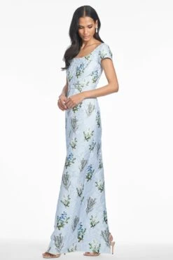 GRACE GOWN - CLOUD BLUE PANICLE -SACHIN & BABI Shop T251G16 452 4