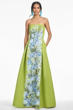 LARISA GOWN - PERIDOT CASCADE 8 LARISA GOWN - PERIDOT CASCADE -SACHIN & BABI Shop T252G23 325 2