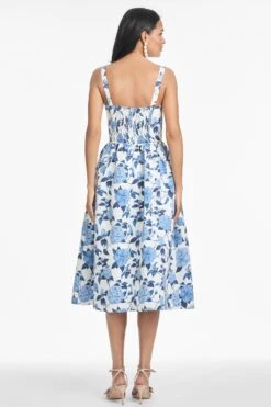 OLENA DRESS - DELFT BLUE BEGONIA -SACHIN & BABI Shop T252G64 480 2