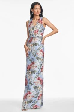 ADELLYN GOWN - POWDER BLUE BOUQUET -SACHIN & BABI Shop T252G66 067 2