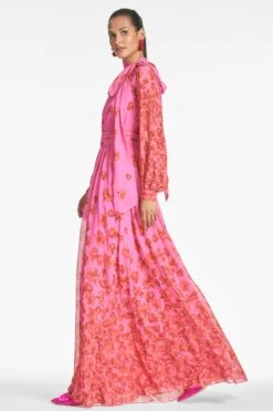 Vera Gown - Rose/Vermillion -SACHIN & BABI Shop VERAGOWN ROSEVERMILLION SIDE 4ec2f734 9976 4b97 9ff0 6d765417d91d