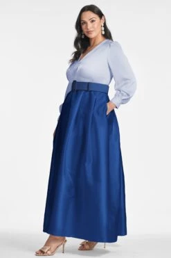 Zoe Gown - Periwinkle/Eclipse 12 Zoe Gown - Periwinkle/Eclipse -SACHIN & BABI Shop ZOEGOWN PERIWINKLEECLIPSE SIDE2