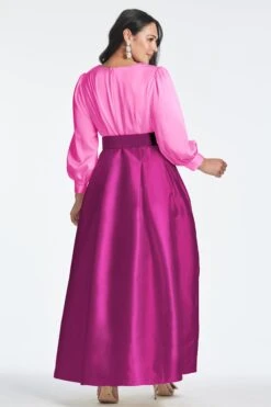 Zoe Gown - Pink/Magenta -SACHIN & BABI Shop ZOEGOWN PINKMAGENTA BACK5