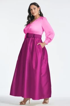 Zoe Gown - Pink/Magenta -SACHIN & BABI Shop ZOEGOWN PINKMAGENTA SIDE7