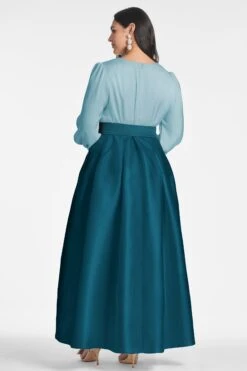 Zoe Gown - Seaglass/Deep Teal -SACHIN & BABI Shop ZOEGOWN SEAGLASSDEEPTEAL BACK1