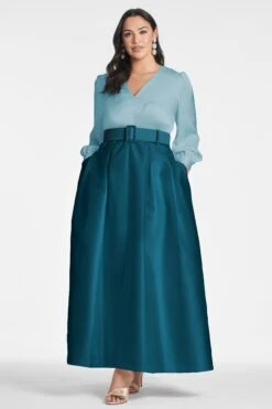 Zoe Gown - Seaglass/Deep Teal -SACHIN & BABI Shop ZOEGOWN SEAGLASSDEEPTEAL FRONT2