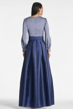 Zoe Gown - Cool Grey/Night Sky -SACHIN & BABI Shop ZOEGOWN COOLGREYNIGHTSKY BACK