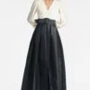 Zoe Gown - Ivory/Black -SACHIN & BABI Shop ZOEGOWN IVORYBLACK FRONT