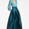 Zoe Gown - Seaglass/Deep Teal -SACHIN & BABI Shop ZOEGOWN SEAGLASSANDDEEPTEAL SIDE2